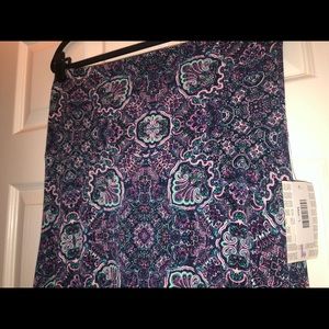 LuLaRoe Maxi skirt/dress green purple paisley